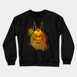 Egypt - gloomy drawing of the god Anubis Crewneck Sweatshirt